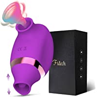 - FIDECH Masajeador Portátil- 7 Modos de Frecuencia- Silicona Suave- Impermeable- Carga USB